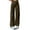 Green, variant on Women's Mid Waist Three Pocket Long Pants Casual Workwear Cargo Trousers Beige L Size