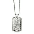 thumbnail image 2 of Chisel Stainless Steel Polished and Textured Polished Dog Tag Necklace, 2 of 4