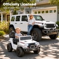 thumbnail image 2 of Jeep 12V Ride on Car with Remote Control/Bluetooth, Jeep Wrangler Rubicon Battery Powered Ride on Truck Toy w/Dual Wheel Suspension, Electric Car for Kids Toddler, White, 2 of 8