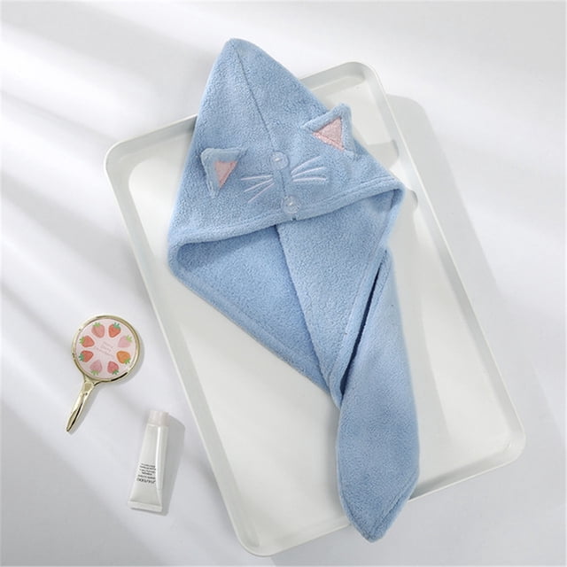 Quickly Dry Hair Hat Towel Water Absorption Rice Cap Bathing Tools Home Textile Super-gentle Accessories Pink Towels