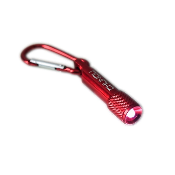 WINDLAND Portable Red/ Black Keychain Flashlight Keychain with Carabiner Clip Small Compact Adjustable for Outdoor Sports Camping