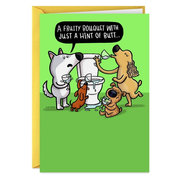 Hallmark Shoebox Funny Birthday Card (Toilet Sommelier Dogs) Walmart