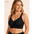 thumbnail image 3 of VEOFUX Smooth Wireless Bras for Women,No Underwire Full Coverage Seamless Plus Size Everyday T-Shirt Bra, 3 of 8