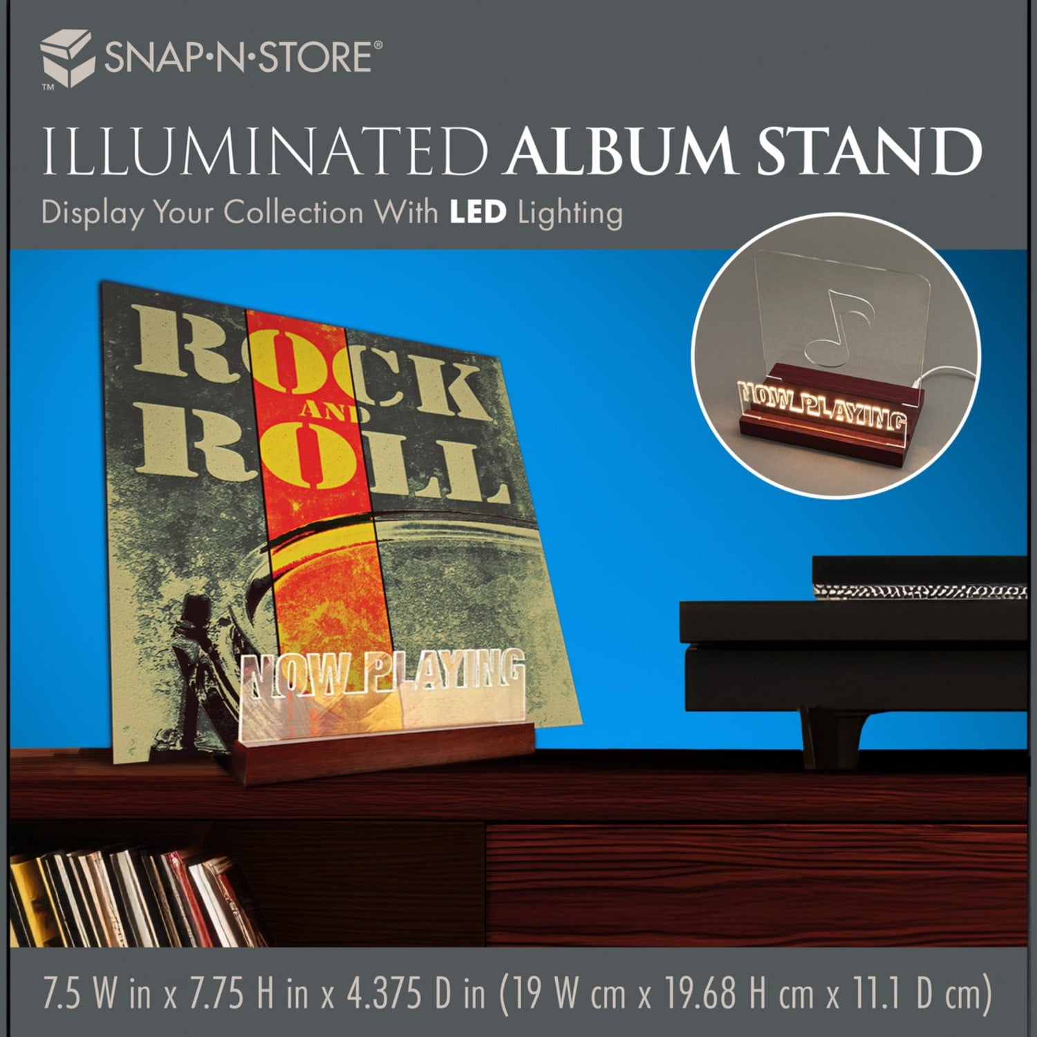 Illuminated Vinyl Album Stand – “Now Playing” Display - Walmart.com
