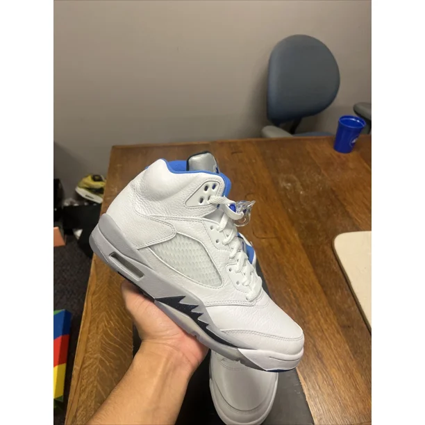 Ni - ke Ni - ke Air Jordan 5 Retro Shoes White Stealth 2021 DD0587-140 Men's 9