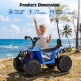 thumbnail image 4 of Wisairt 24V Ride on ATV Toys, 4WD Kids ATV 4-Wheeler for Big Kids with 2 Seater, Electric Quad 800W Motor Power, Blue, 4 of 10