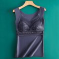 thumbnail image 1 of Chaleco térmico de terciopelo con encaje para mujer, ropa interior térmica de una pieza con base sin costuras y gruesa con almohadilla para el pecho para mujer, 1 of 6