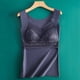 thumbnail image 1 of Chaleco térmico de terciopelo con encaje para mujer, ropa interior térmica de una pieza con base sin costuras y gruesa con almohadilla para el pecho para mujer, 1 of 6