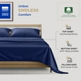 thumbnail image 4 of THREAD SPREAD 100% Egyptian Cotton Sheets Queen Size Bed - Luxury 400 Thread Count Queen Sheet Set, 4 Piece Sateen Weave Queen Navy Blue Cotton Sheets, Ultra Soft Deep Pocket Cooling Sheets Queen Siz, 4 of 9