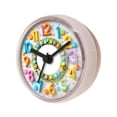 thumbnail image 1 of hengtong Bathroom Shower Clock Educational Clock Colorful Modern Compact Small for Mirror white, 1 of 10