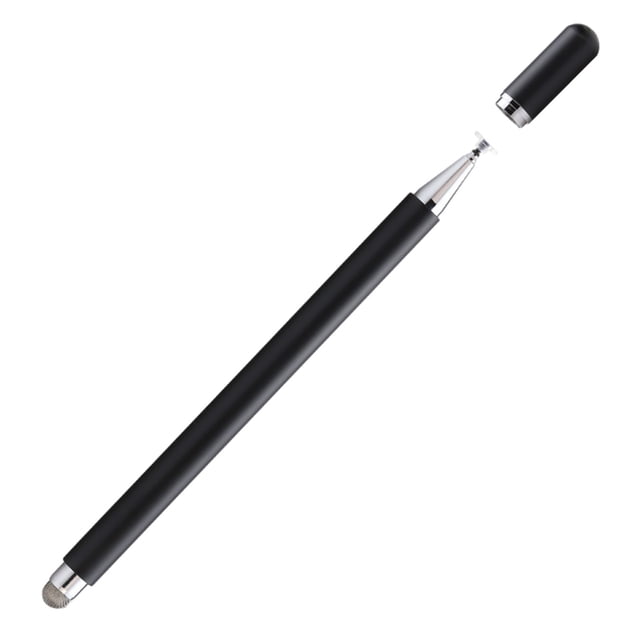 Magnetic Suction Universal Capacitive Pen with Dual Tips, Transparent Disc and Fiber Head, Built-in Suction Cup, Handwriting Stylus for Tablets and Smartphones