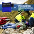 thumbnail image 4 of Llavero Resucitador Escudo facial Herramientas de primeros auxilios de emergencia Máscara de RCP (Azul) Likrtyny Para estrenar, 4 of 8