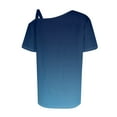 thumbnail image 3 of Spring Tops For Women, Casual Print Sexy Cold Shoulder Short Sleeve T-Shirt Top Workout Tank Woman Mardi Gras Shirts Blouses Women Tops Mock Neck Going Out Tops Tank Tops (3XL, Dark Blue) Unbranded, 3 of 5
