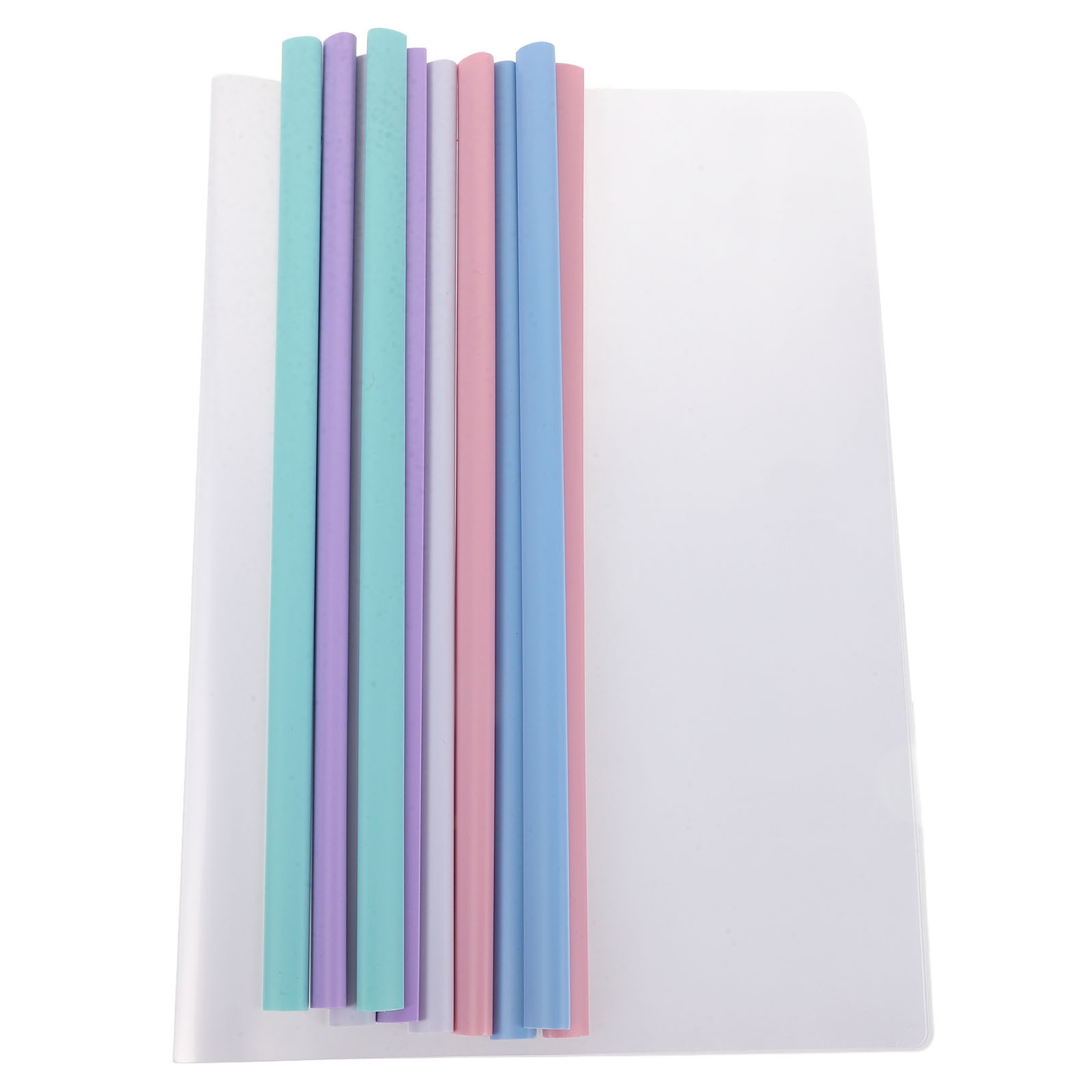 LABSERRON 50pcs Transparent File Draw Rod Folders Document Organizers With Case For School Office And Personal Use