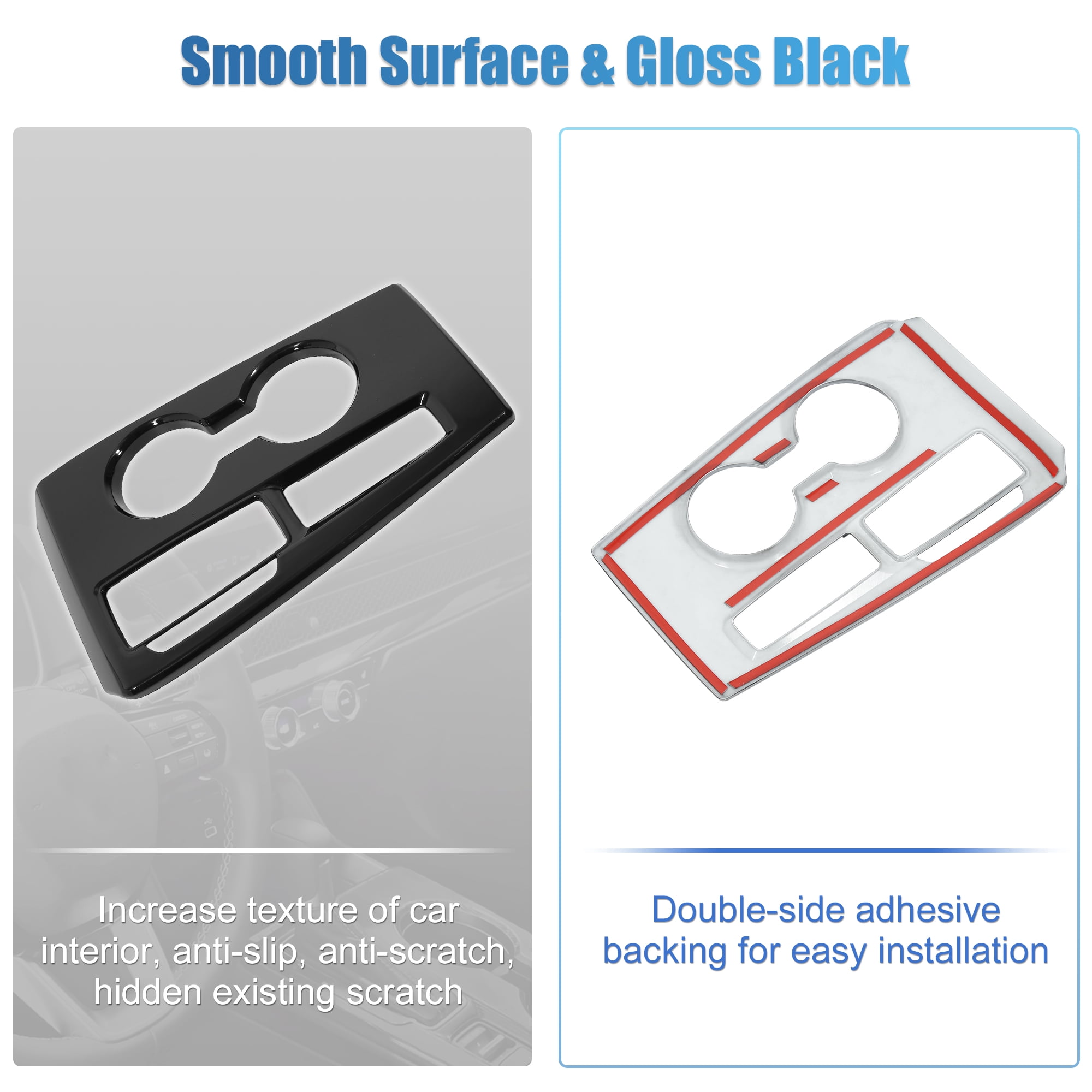 For Honda Civic 11th 2022 Car Armrest Box Cover Center Console Gear Shift Panel Trim Interior Decorative Gloss Black