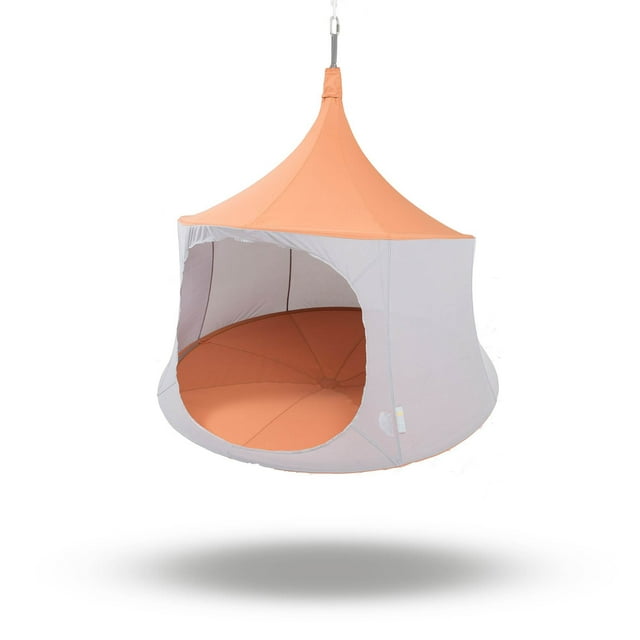 TreePod Cabana 6 Foot Outdoor Tree Hanging Durable Mesh Daybed Tent, Terracott
