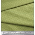 thumbnail image 3 of Soimoi Green Silk Fabric Geometric Check Printed Fabric 1 Yard 42 Inch Wide, 3 of 3