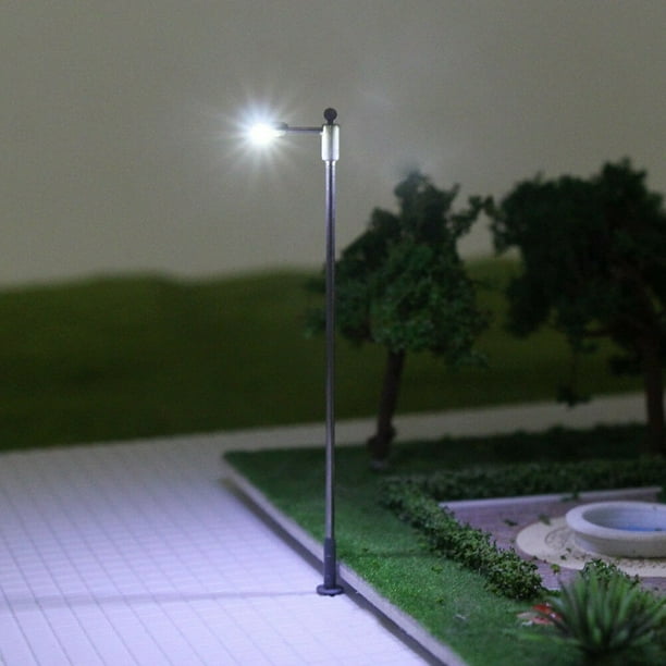 Lampadaire LED HO Train Miniature 80 Lampadaires LED Réverbères HO Échelle N/ HO - Modélisme Ferroviaire - Noir Acier Inox Lampadaire LED HO Train Miniature 80 Lampadaires LED Réverbères HO Échelle N/ HO - Modélisme Ferroviaire - Noir Acier Inox
