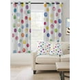 thumbnail image 2 of Rainbow Boho Blackout Curtains 39 Inches Long for Bedroom, Colored Minimalist Geometric Polka Dots Thermal Insulated Room Darkening Black Out Window Curtain Panels Grommet Drapes for Living Room, 2 of 8
