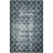 Jill Zarin Uptown Collection Area Rug - Lincoln Center (5' 3" x 8' Rectangle Navy Blue/Ivory)