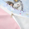 thumbnail image 4 of Metsweet Dreamy Princess Twin Duvet Cover, Cartoon Unicorn Twin Bedding, Blue White,Pink Reversible,2pcs,1 Duvet Cover and 1 Pillowcase, 4 of 6