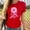 Red, variant on Odbmxy Womens Tee Shirts Short Sleeve Summer Breast Cancer Tops Women Funny Graphic Casual Regular Festival Red Tops