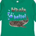thumbnail image 4 of Inktastic Whale, Hello Cute Whale Shark with Bubbles Boys or Girls Long Sleeve Toddler T-Shirt, 4 of 5