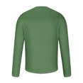 thumbnail image 5 of Jinhomg Men's Long Sleeve Tee Shirts Big and Tall Crewneck Cotton Blend Workout Tee Casual Classic Fit Comfortable Athletic Shirts Green,S, 5 of 5