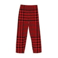 thumbnail image 5 of Disketp Red Black Houndstooth Men'S Pajama Pants - Ultra Soft Fleece Sleep And Lounge Pants (Size: S-Xxl), 5 of 9