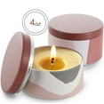 thumbnail image 2 of Hearth & Harbor 4 Oz, 24 Pack Artistic Floral DIY Candle Containers with Lids - Tin Candle Jars for Making Candles - Metal Candle Jars - Bulk Tins Storage for Candle, 2 of 4
