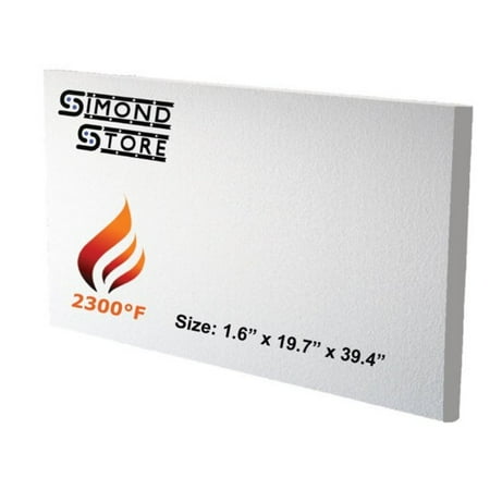 

Simond Store Ceramic Fiber Insulation Board 2300F (1.6 X 19.7 X 39.4 ) Pack of Individual Board for Kiln Furnaces