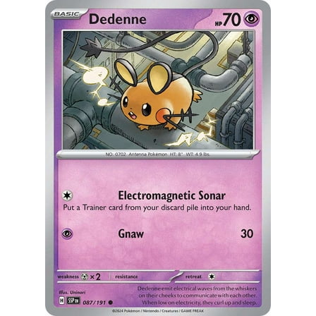 Pokemon Surging Sparks Common Dedenne #87