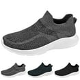 thumbnail image 5 of Yindaity Men's Extra Wide Sneakers Comfor Walking Running Non Slip Slip On Sport Casual Athletic Shoes (Grey,10), 5 of 6