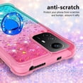 thumbnail image 4 of Slim Fit Phone Case for Redmi Note 12s, Bling Shiny Quicksand Effect TPU Bumper Case with Four Corners Heavy Anti-Fall Protection Case for Redmi Note 12s,Pink Blue, 4 of 14