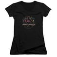 thumbnail image 1 of Power Rangers Ranger Circuitry Junior Women's V-Neck T-Shirt Black, 1 of 1