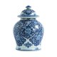 thumbnail image 1 of Jarrón de cerámica con flores esmaltadas, centro de mesa decorativo, tarros de porcelana con jengibre 20cmx31cm, 1 of 9