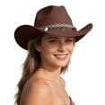 thumbnail image 1 of Western Frontier Style Cowboy Hat for Everyday Wear and Classic Rancher Sun Outdoor Adventure Riding Country Fashion Accessory, 1 of 4