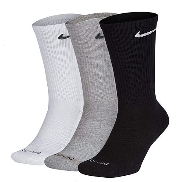 Nike Everyday Plus Cushion Crew Socks 3-Pair Pack Multicolor MD (Men's Shoe 6-8, Women's Shoe 6-10)