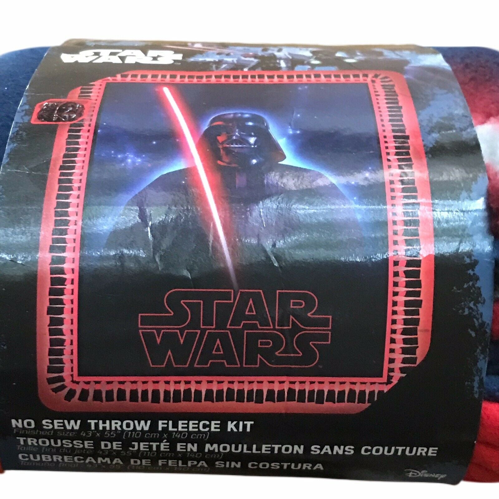 Disney Star Wars Darth Vader No Sew Fleece Throw Blanket Kit 43in x