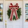 thumbnail image 2 of Buffalo Plaid Bow Halloween Thanksgiving Christmas Wreath Bow Black and White Fall Bow for Christmas Tree Crafts DIY Bow Decoration, 2 of 8