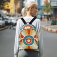 thumbnail image 7 of FORMRS Mini Backpack Purse for Women Quilted Travel Daypack Casual Shoulder Bag, Colorful Circles, 7 of 7