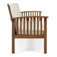 thumbnail image 2 of GDF Studio Navan Outdoor 5-Piece Acacia Wood Sofa Set, Brown Patina and Cream, 2 of 8