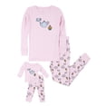 thumbnail image 1 of Set de té de algodón Pajamas Leveret para niña y muñeca, 1 of 6
