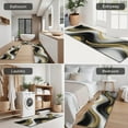 thumbnail image 5 of Black Marble Gold Wave Pattern Kitchen Rugs Sets Of 3,Kitchen Runner Rugs Non Skid Washable,Decorative Kitchen Floor Mats for Kitchen,Sink,Laundry,17"x30"+ 17"x47" + 17"x59", 5 of 6