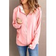 thumbnail image 3 of ABPHQTO Abrigo rosa con capucha y cremallera completa para mujer con estampado floral en el interior con capucha, 3 of 5