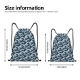 thumbnail image 2 of Fotbe A Japanese Great Wave Bolsa Mochila con Cordón Estampada, Bolsa de Gimnasio Deportiva, Bolsa Cinch, Bolsa con Cordón para Hombres y Mujeres-Small, 2 of 6