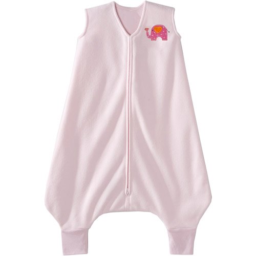 HALO Big Kids SleepSack Wearable Blanket, Microfleece, Pink Elephant