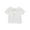 White, variant on lmcalzta Baby Short Sleeve T-Shirts for Girls Soft Cotton Ruffle Sleeve Tee Tops Button Collared Tshirts(6 Months-7 Years)