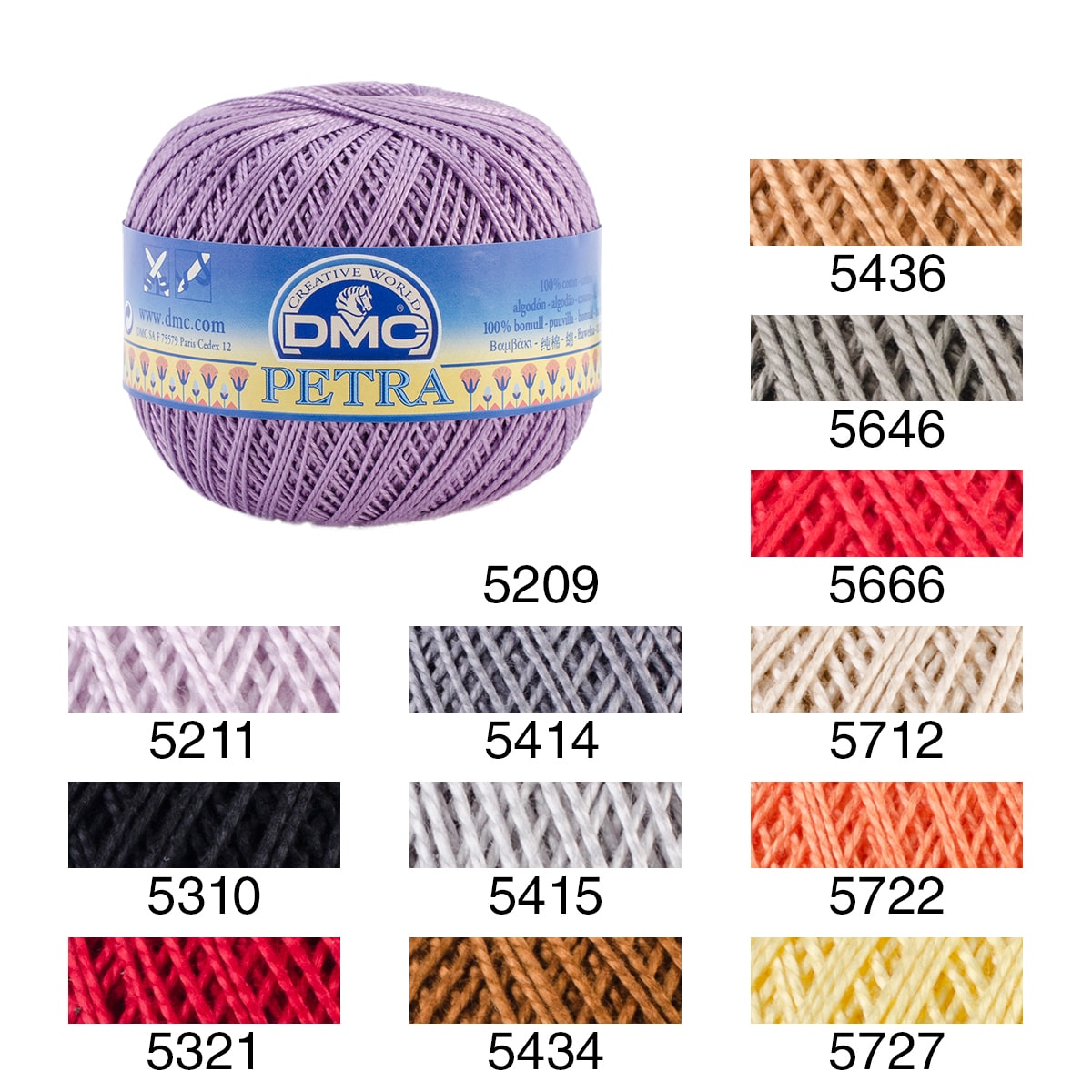 (2 pack) DMC/Petra Crochet Cotton Thread Size 5-5414 - Walmart.com