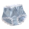 thumbnail image 1 of Women Panties High Waist Lace Seamless Body Shaping Briefs for Daily Wear,Blue XL, 1 of 8